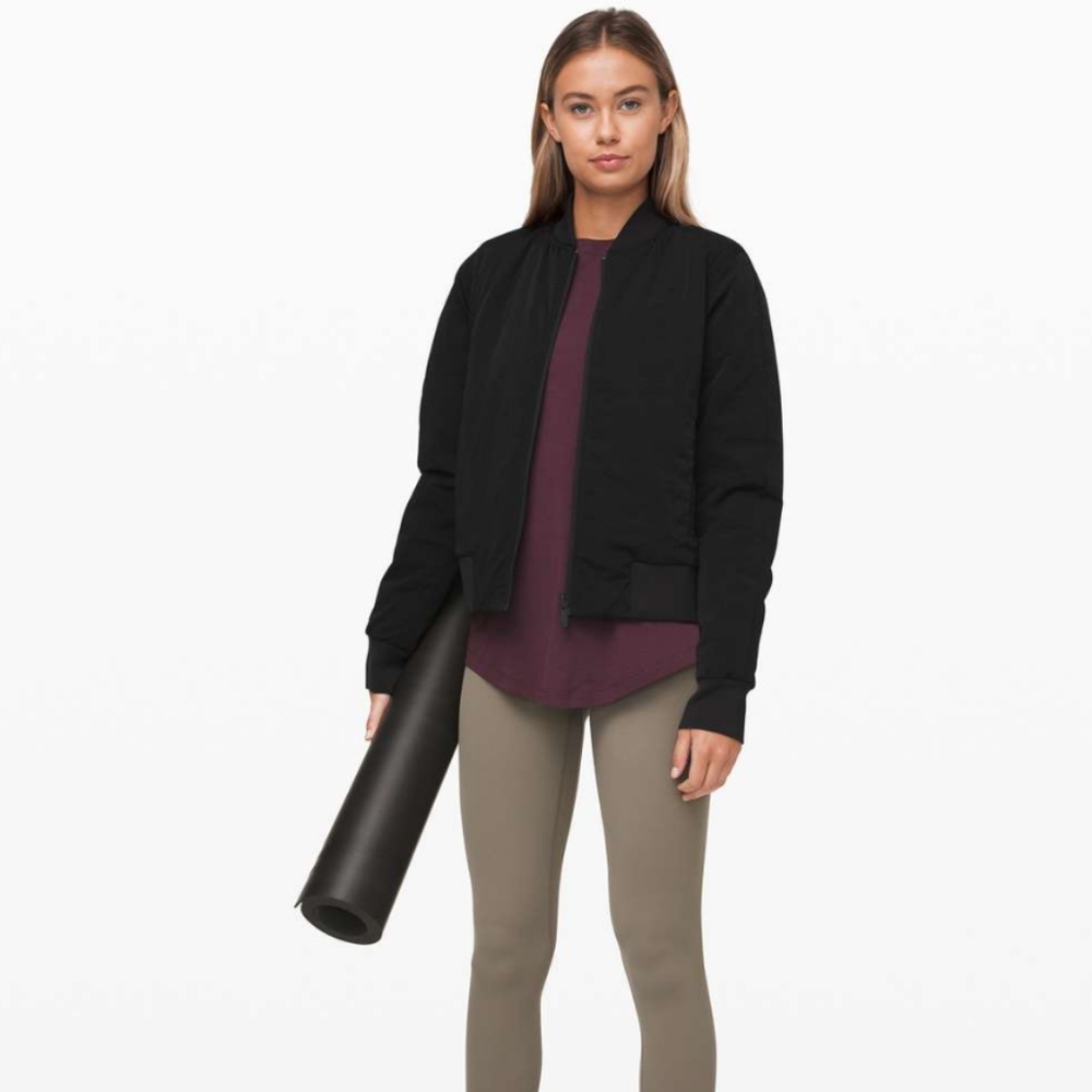 Lululemon Non-Stop Bomber Jacket *Reversible - Black Prima Loft - Size 6 - Picture 3 of 9